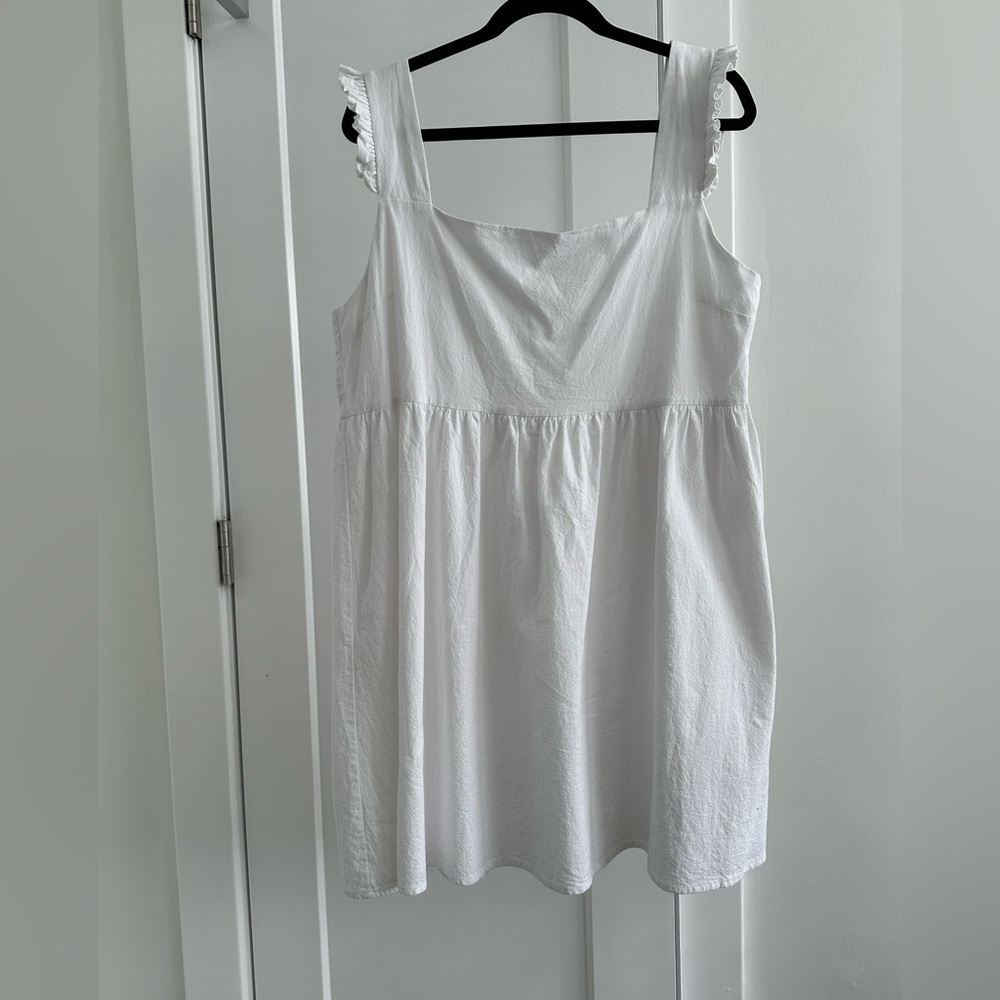 Nasty Gal White Dress with ruffle straps